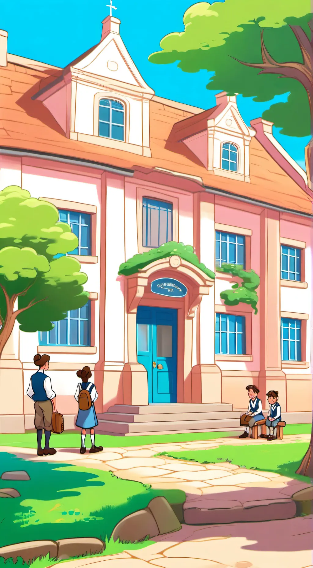 ai character: la escuela background