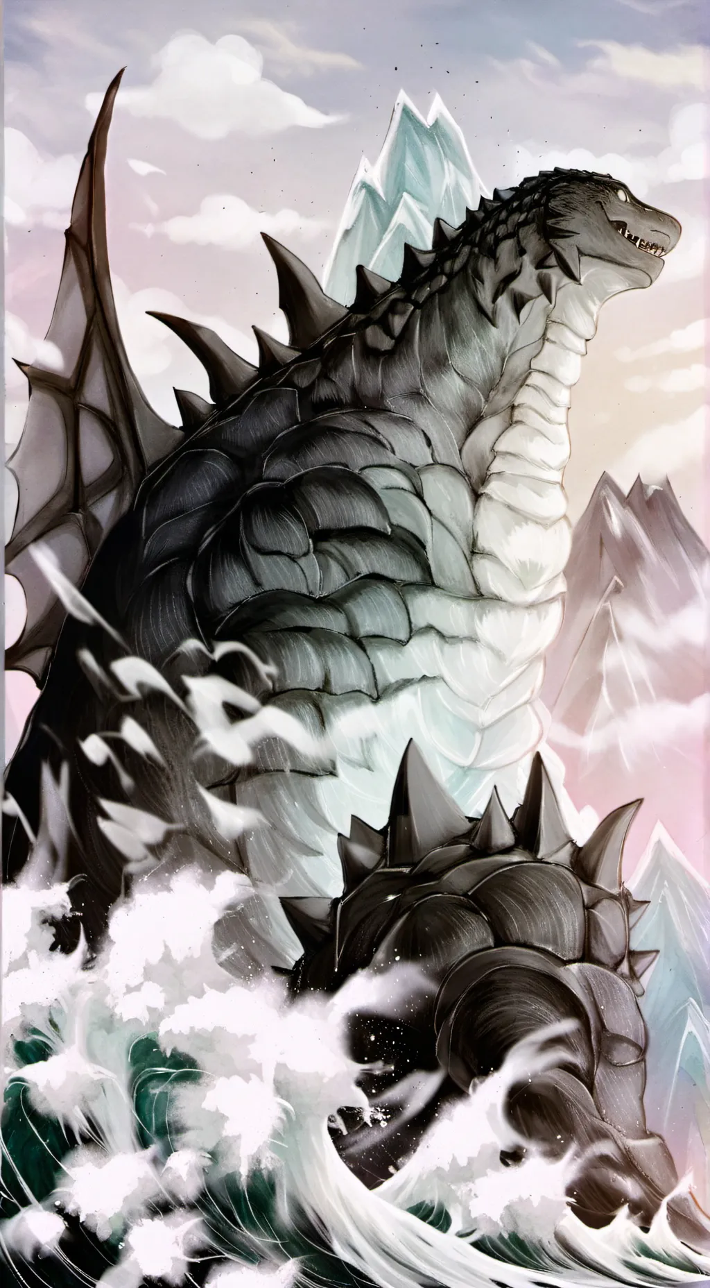 ai character: Godzilla background