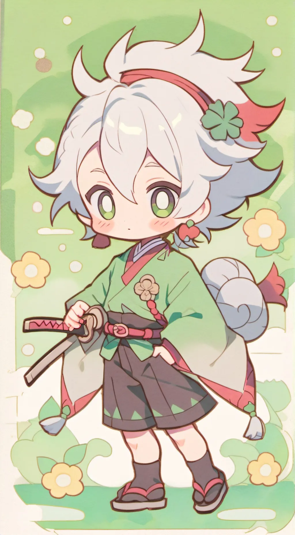 ai character: TANJIRO AND KANAO background