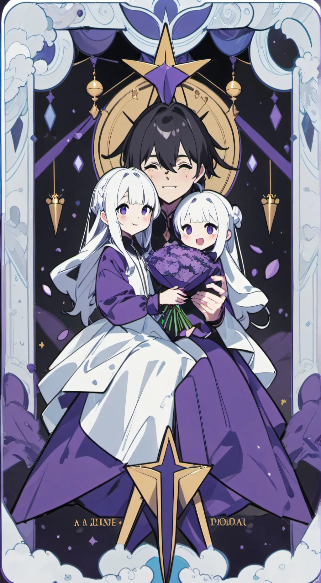 ai character: ran,rindou y sanzu background