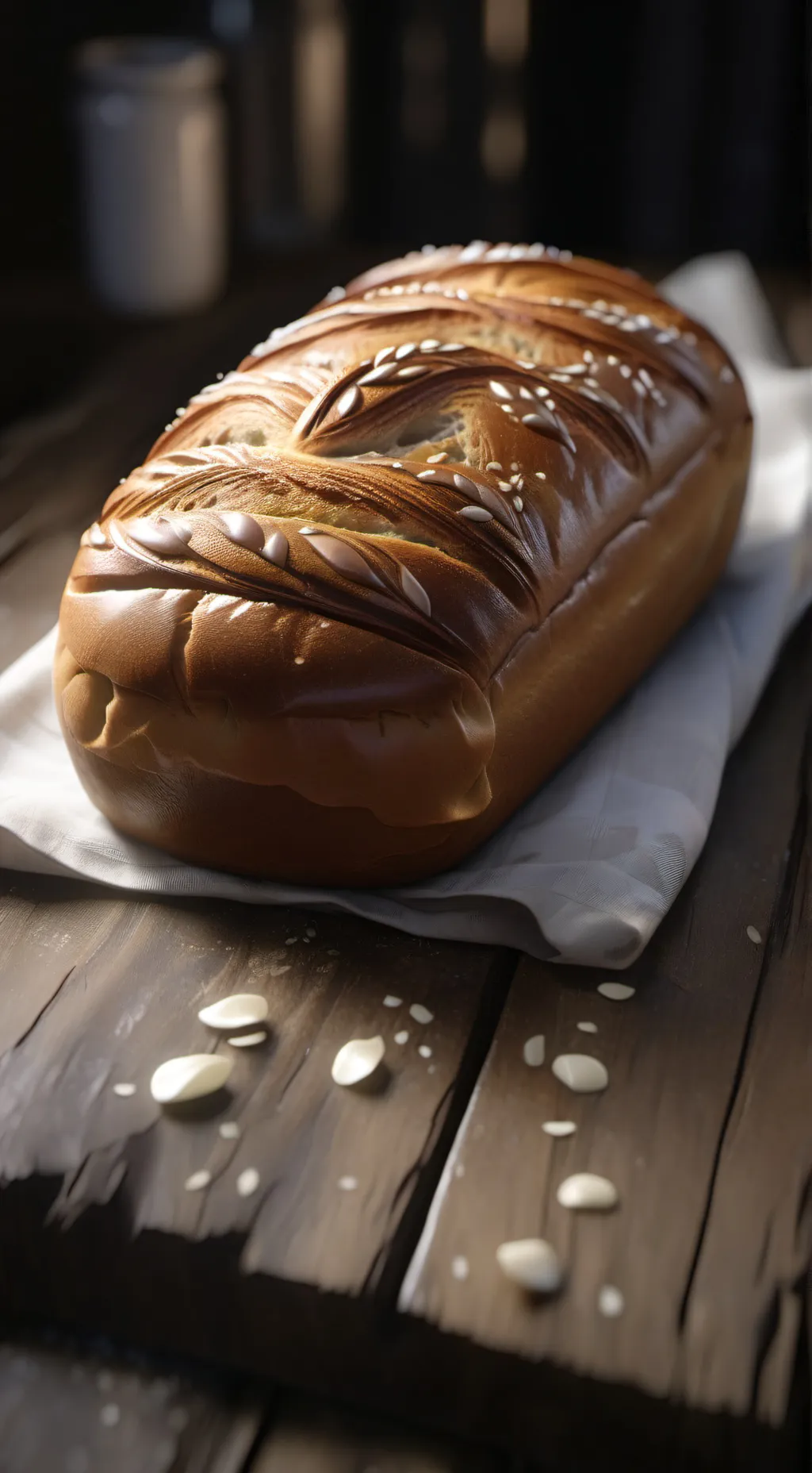 ai character: bread background