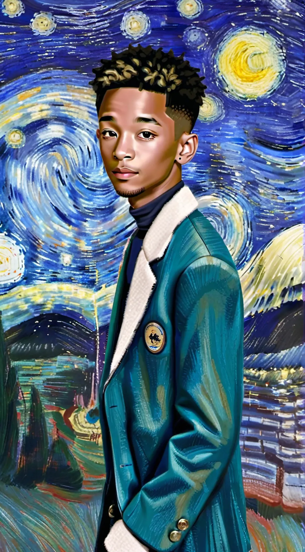 ai character: Jaden Smith  background