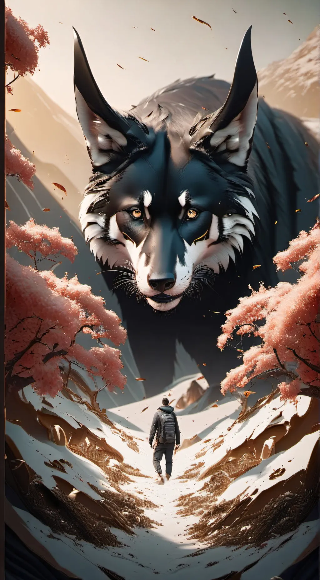 ai character: nabi x santi background