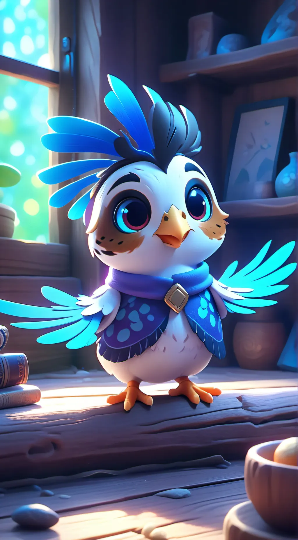 ai character: Spirit Quail Amigo background