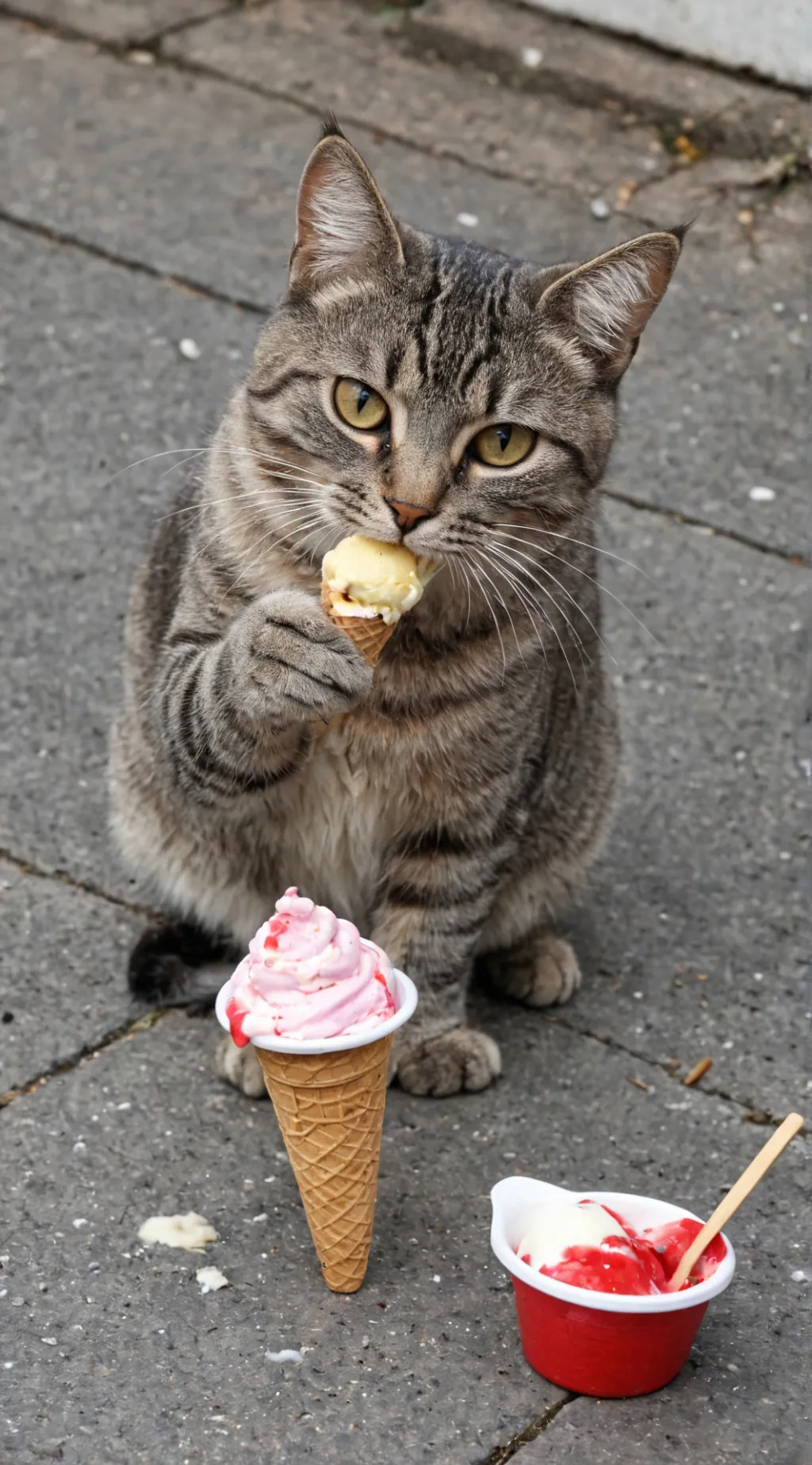 ai character: Ice cream Cat😺 background