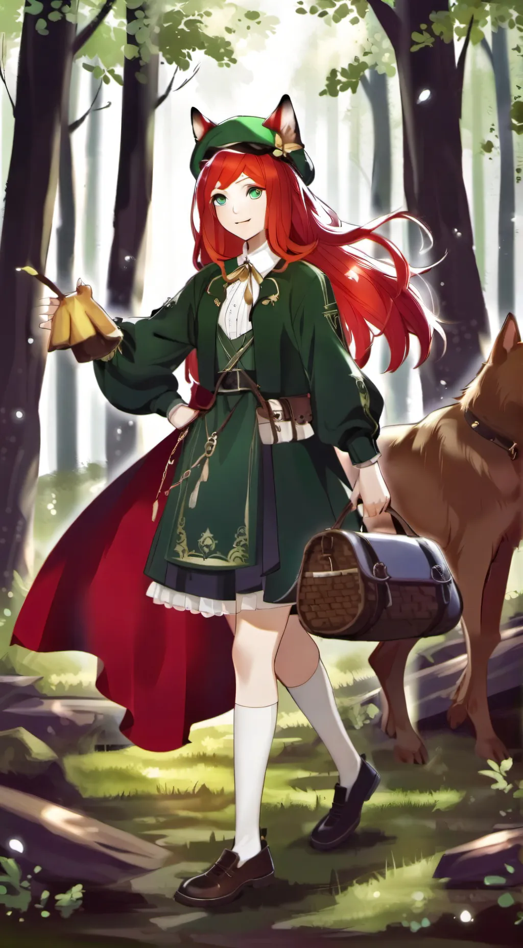 ai character: Amber the Huntsdog background