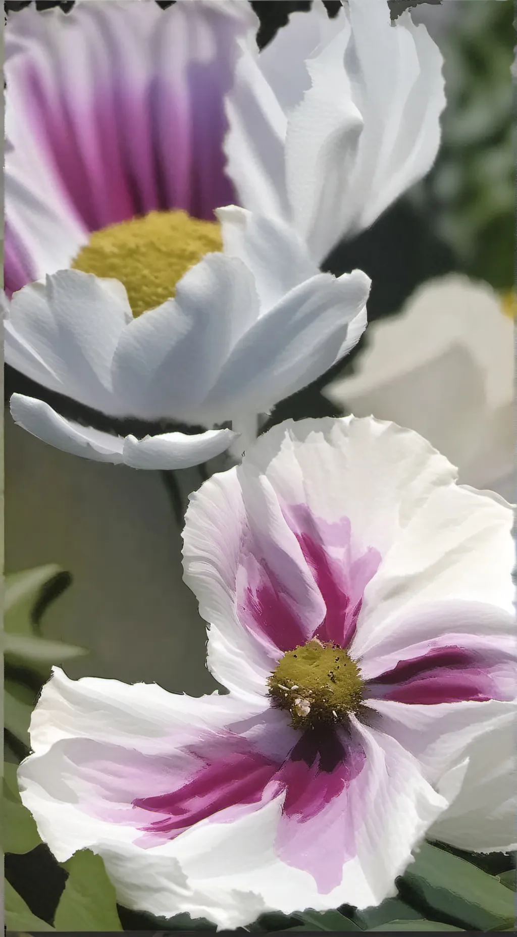 ai character: purple white background