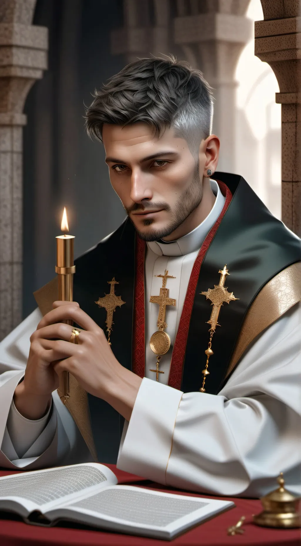 ai character: padre jose luis background