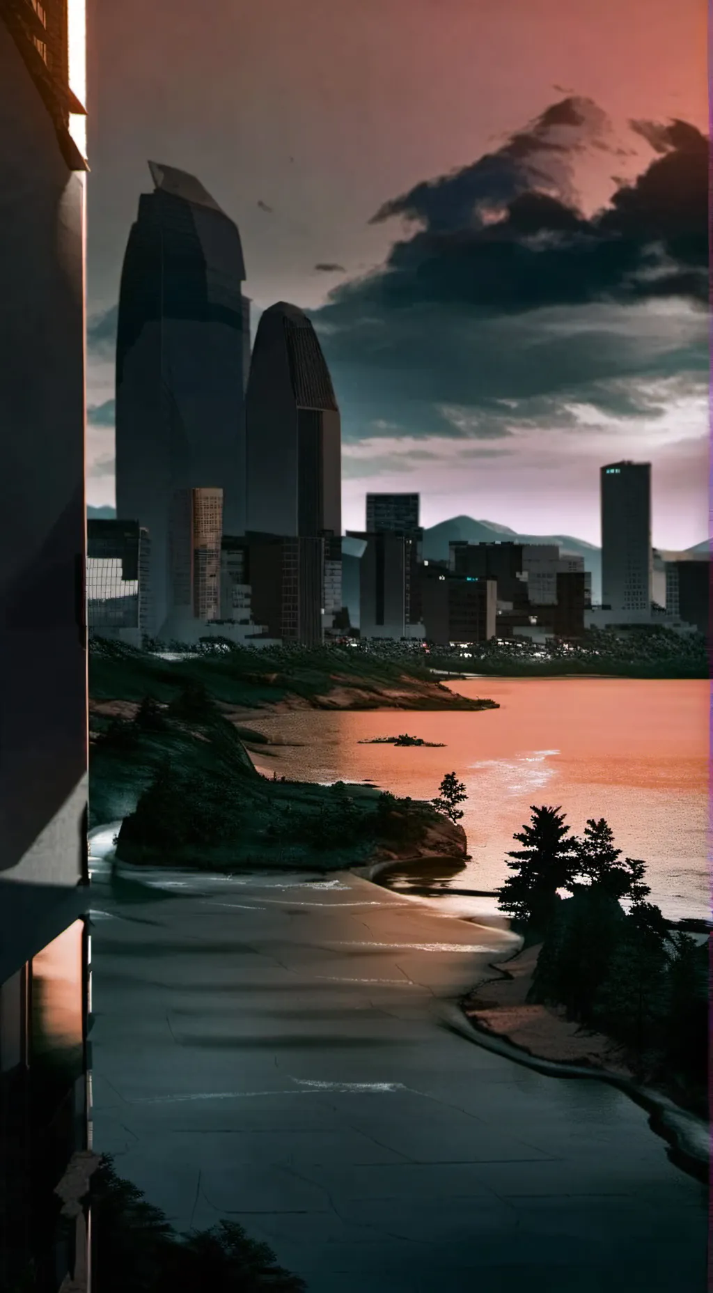 ai character: Kny road trip background