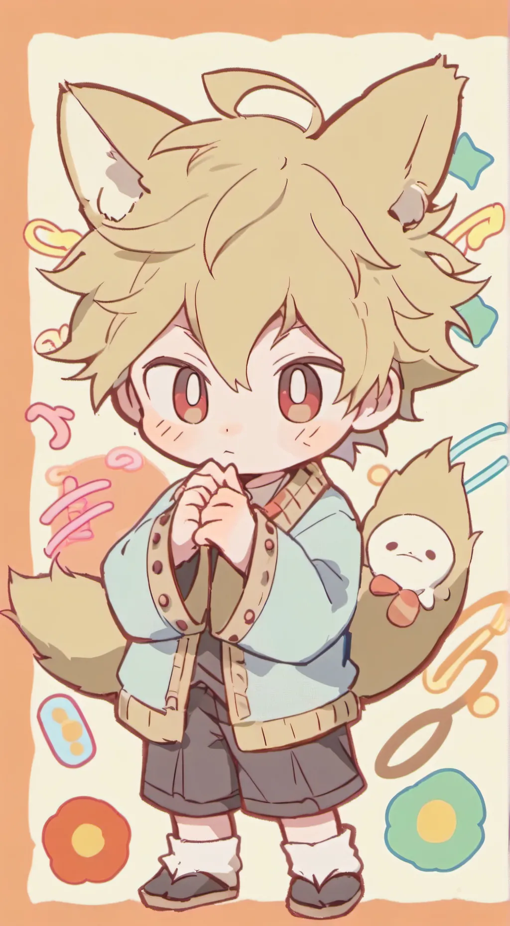 ai character: Kitty bakugo background