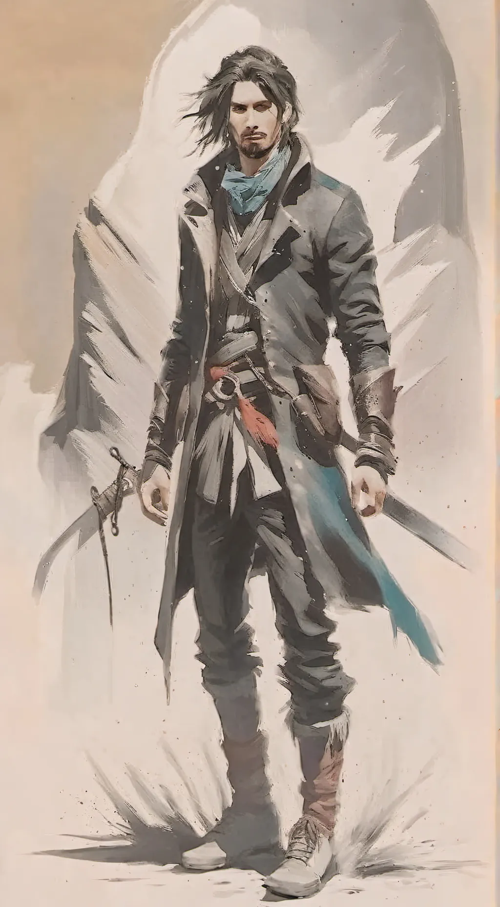 ai character: Oren x Pinki background