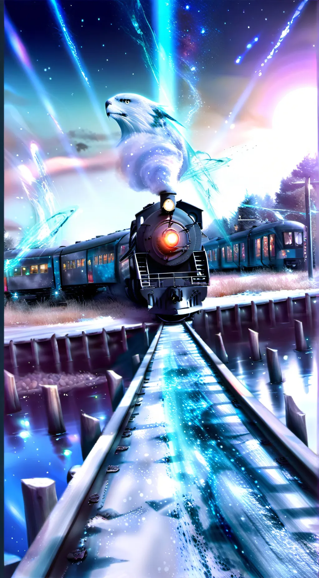ai character: Spirit train background