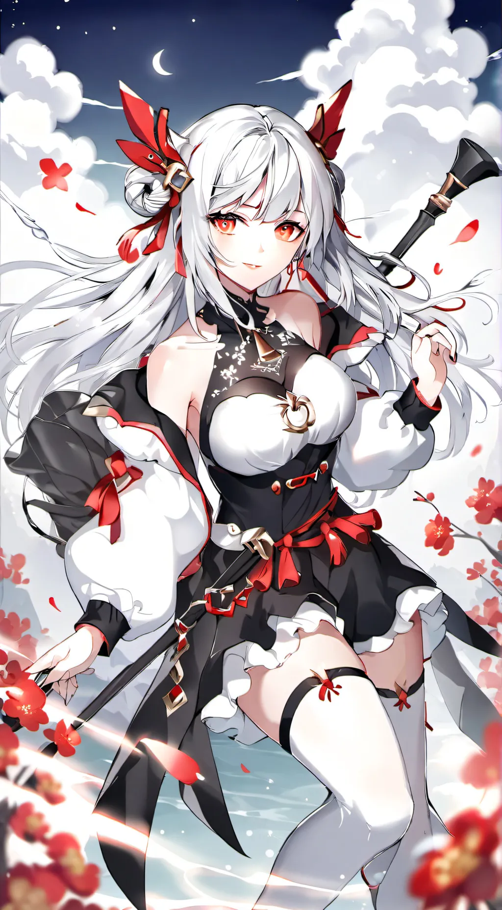 ai character: Vampire girl. background