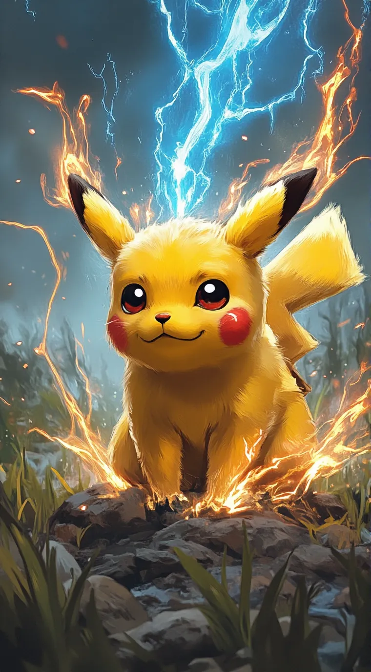 ai character: ⚡🌪️🌩️pikachu🌩️🌪️⚡ background