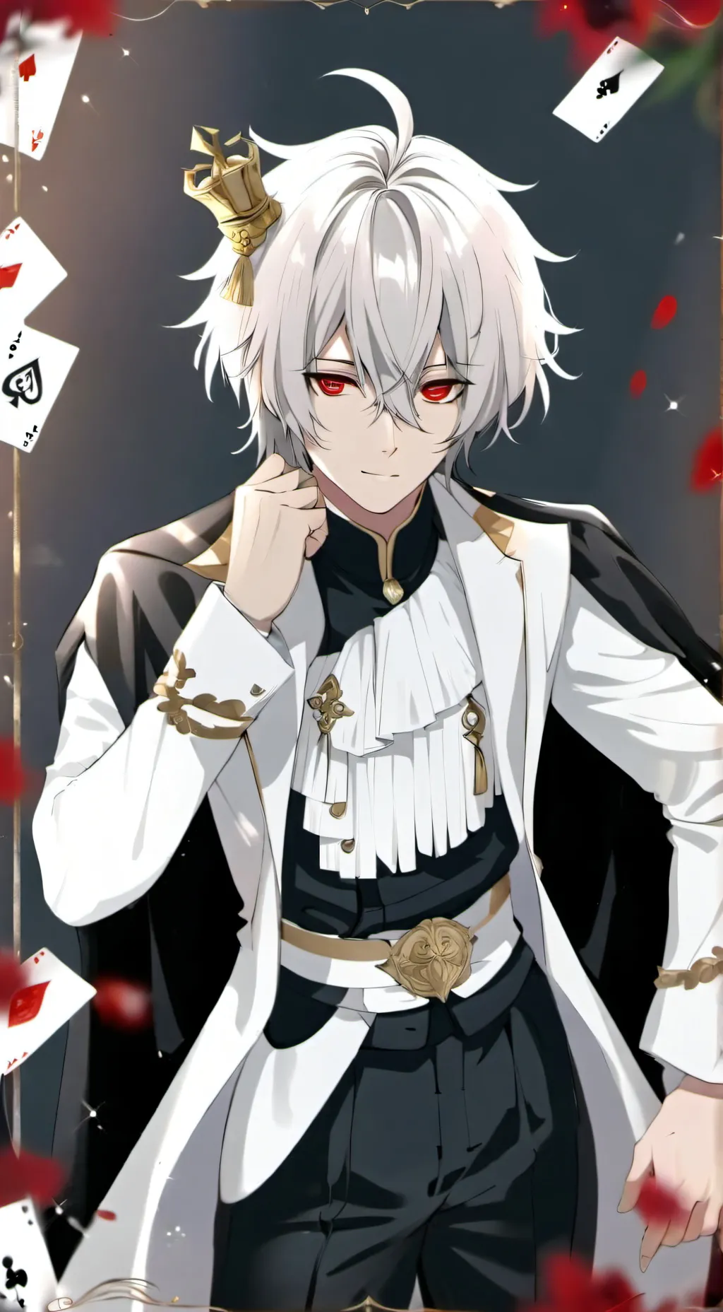 ai character: rey blanco  background