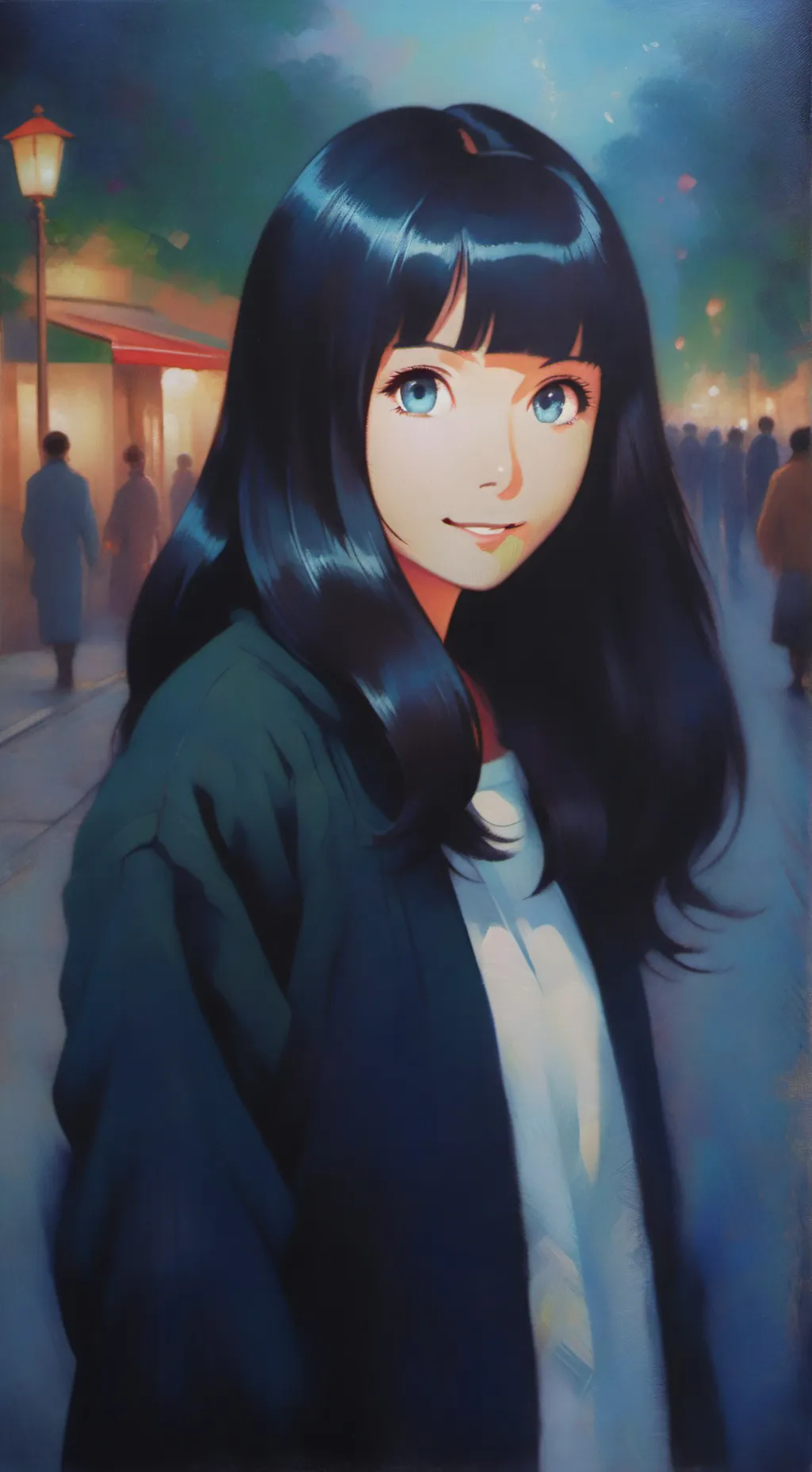 ai character: hinata naruto  background