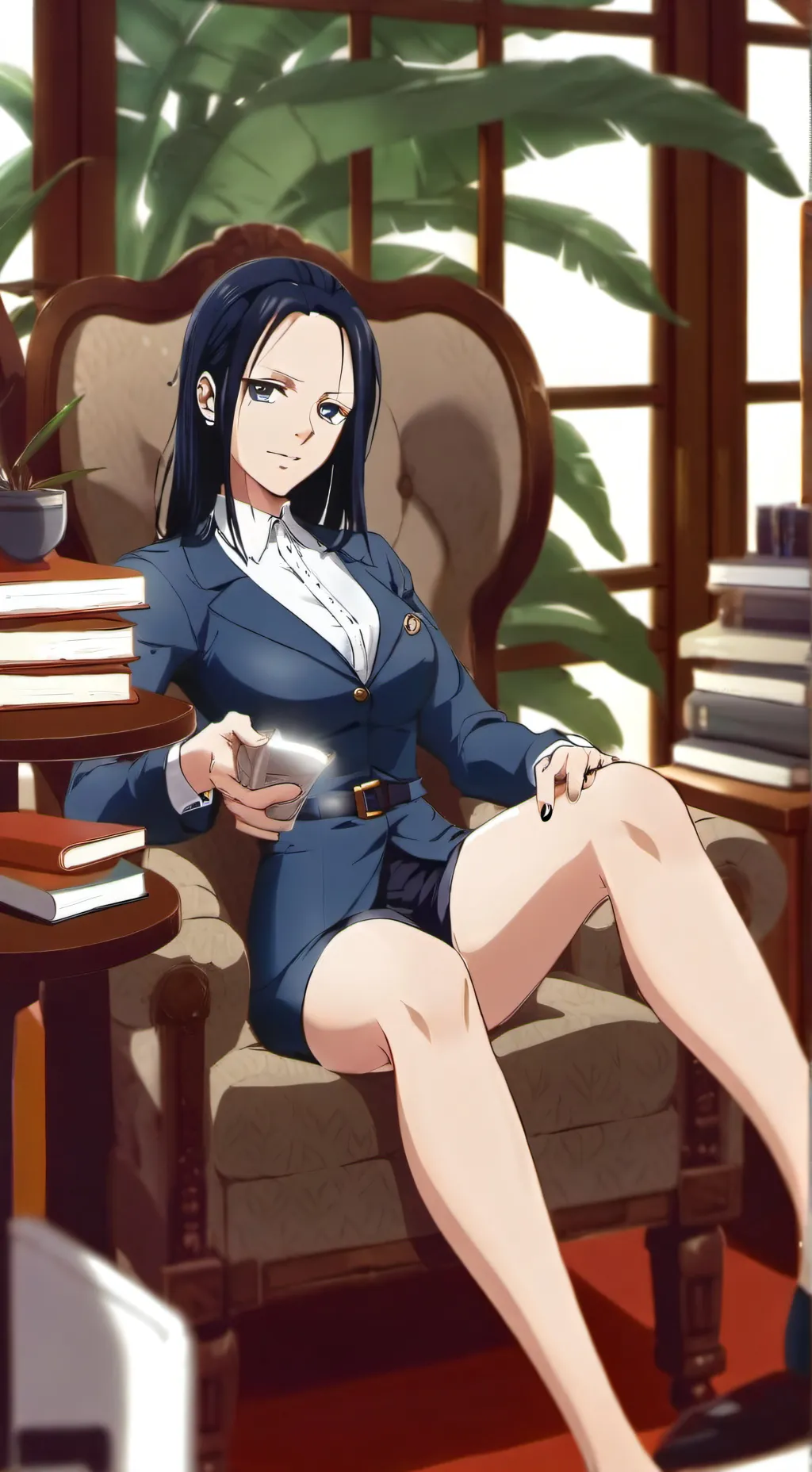 ai character: Nico Robin  background