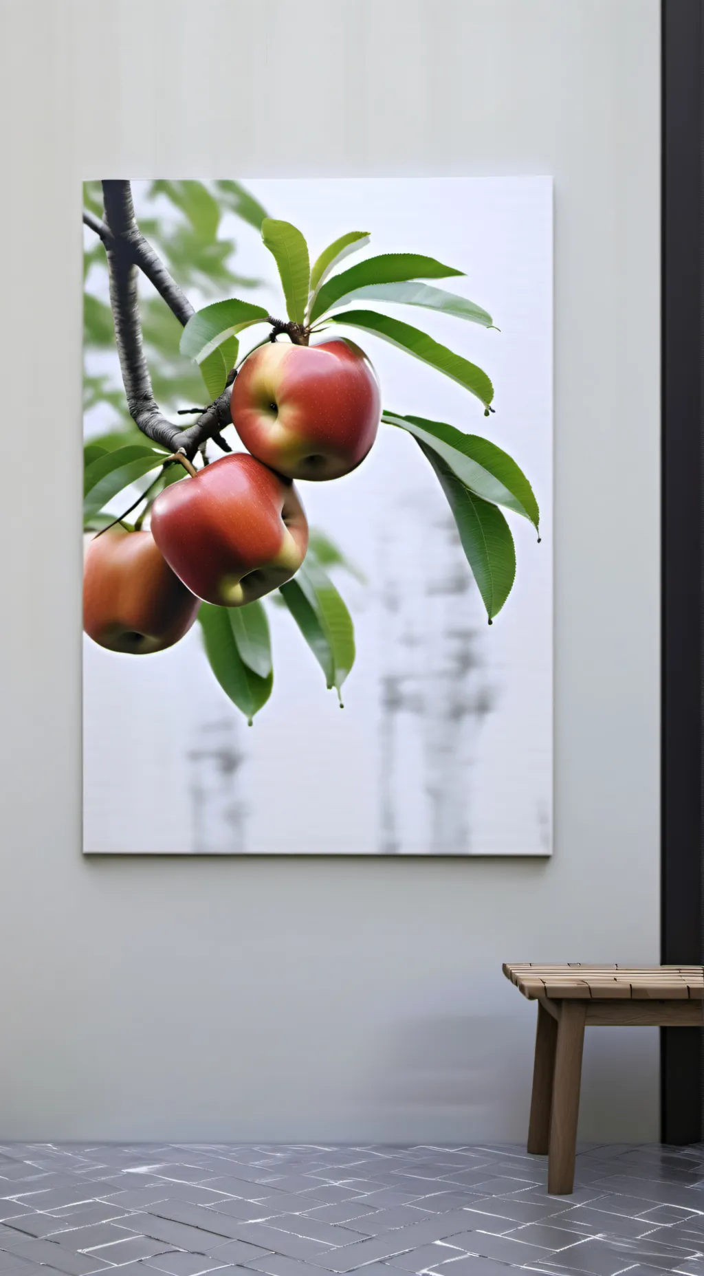 ai character: manzana background