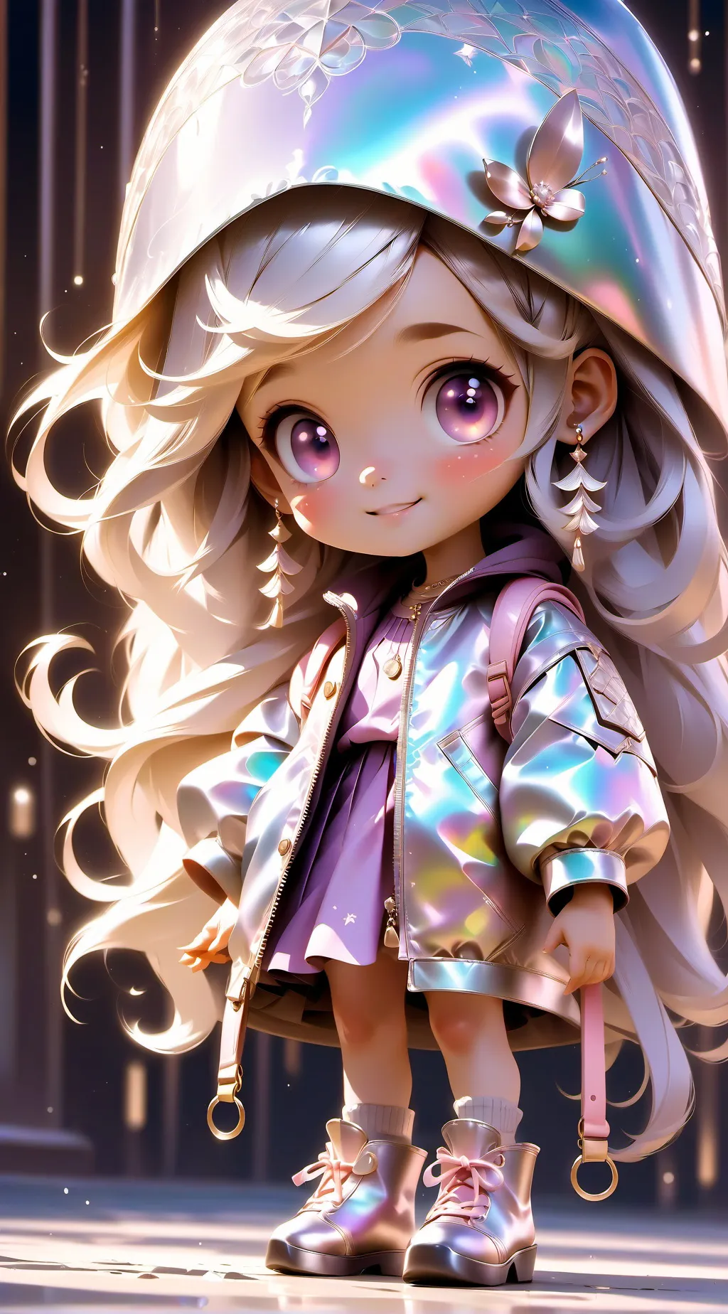 ai character: Juju 🩷🦄🍒 background