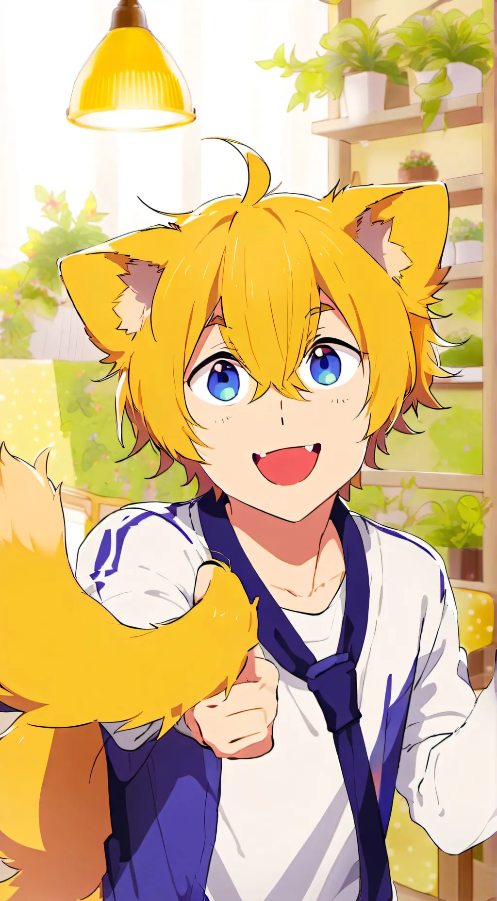 ai character: Golden Spirit Pup background