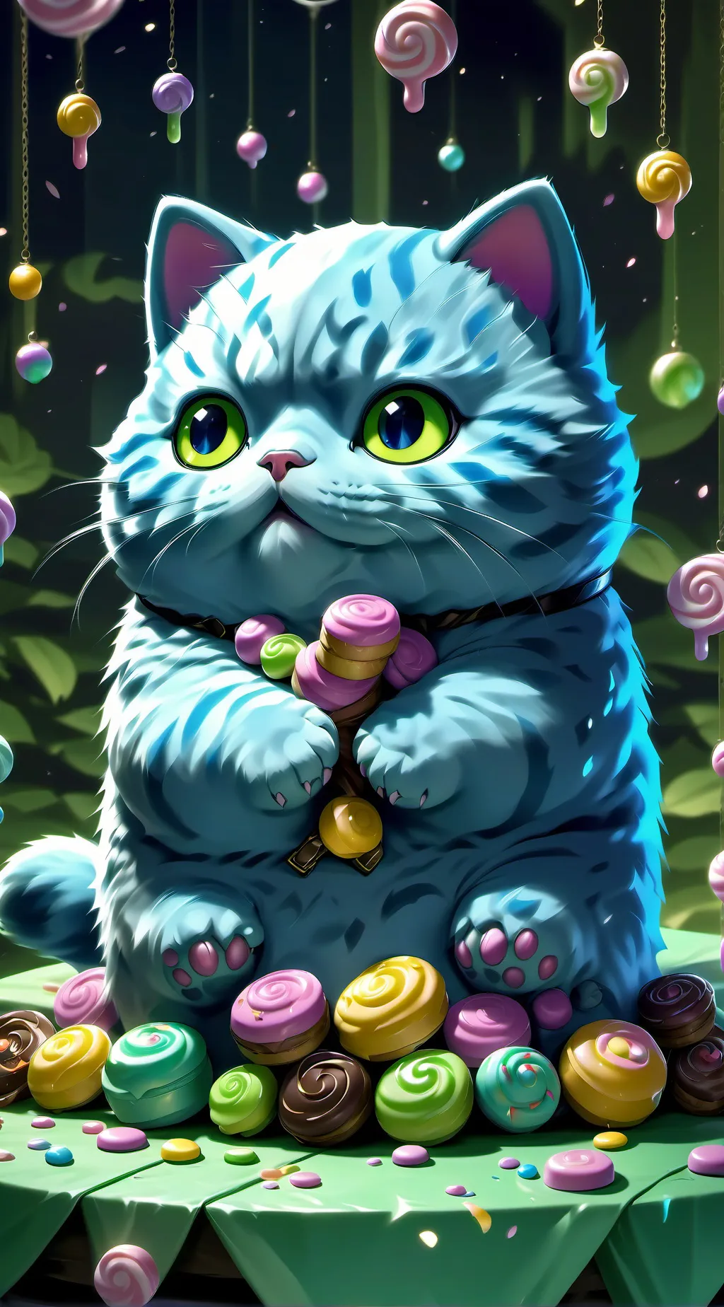 ai character: Candy Cat background