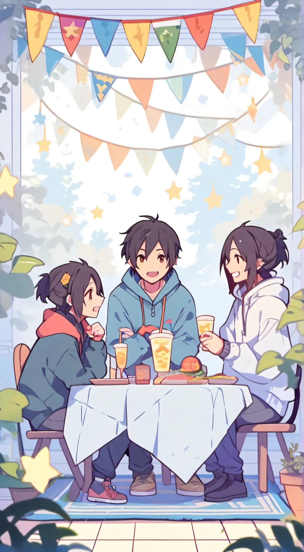 ai character: MHA sleepover background