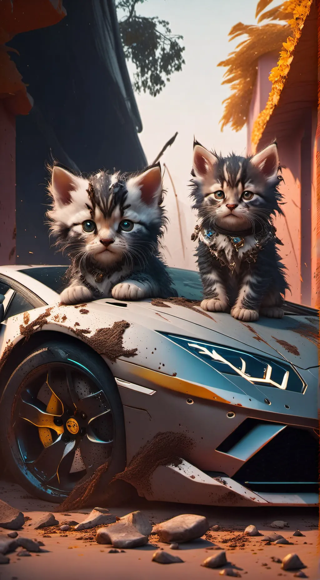 ai character: DIRTY AHH KITTENS  background