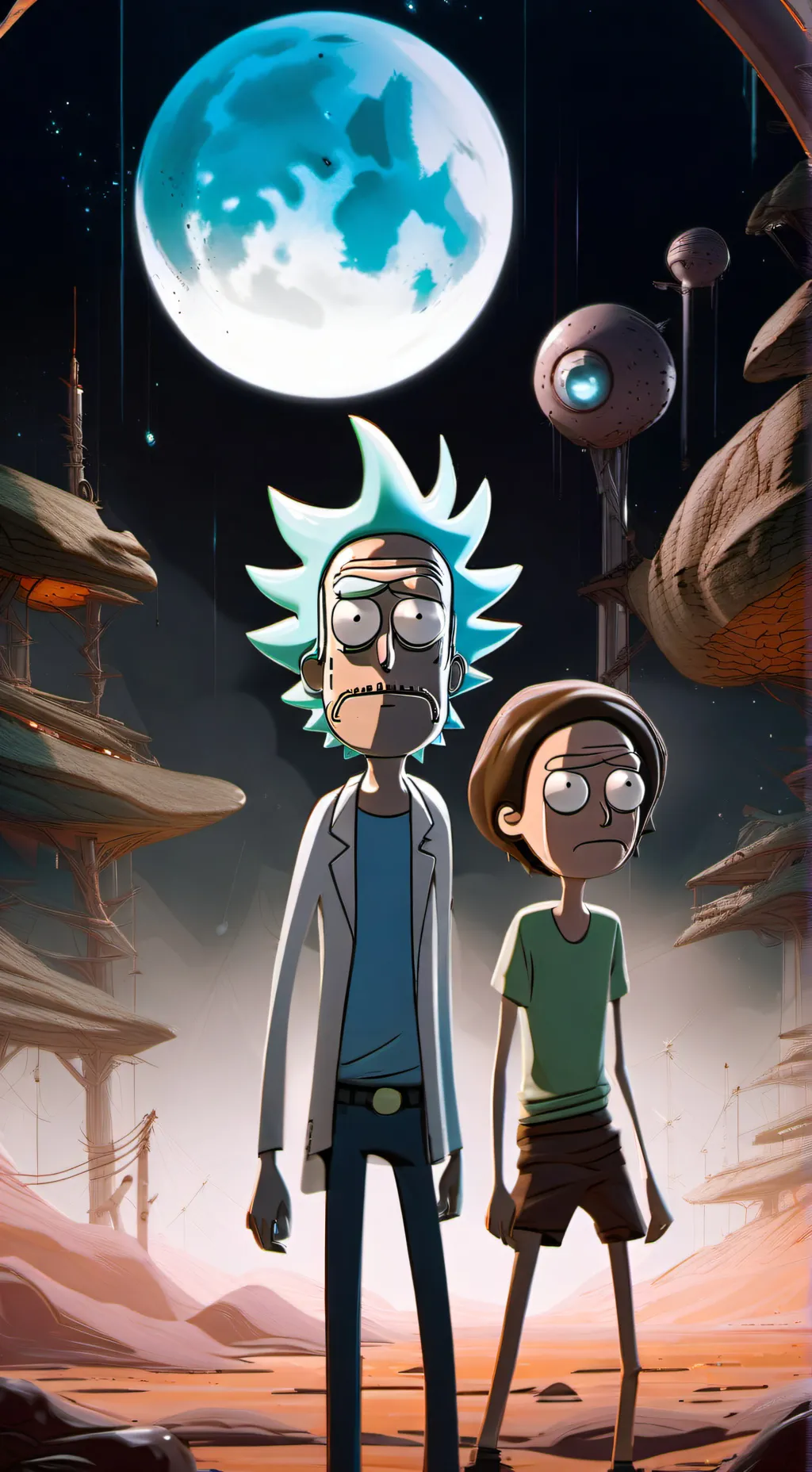 ai character: pickle rick background