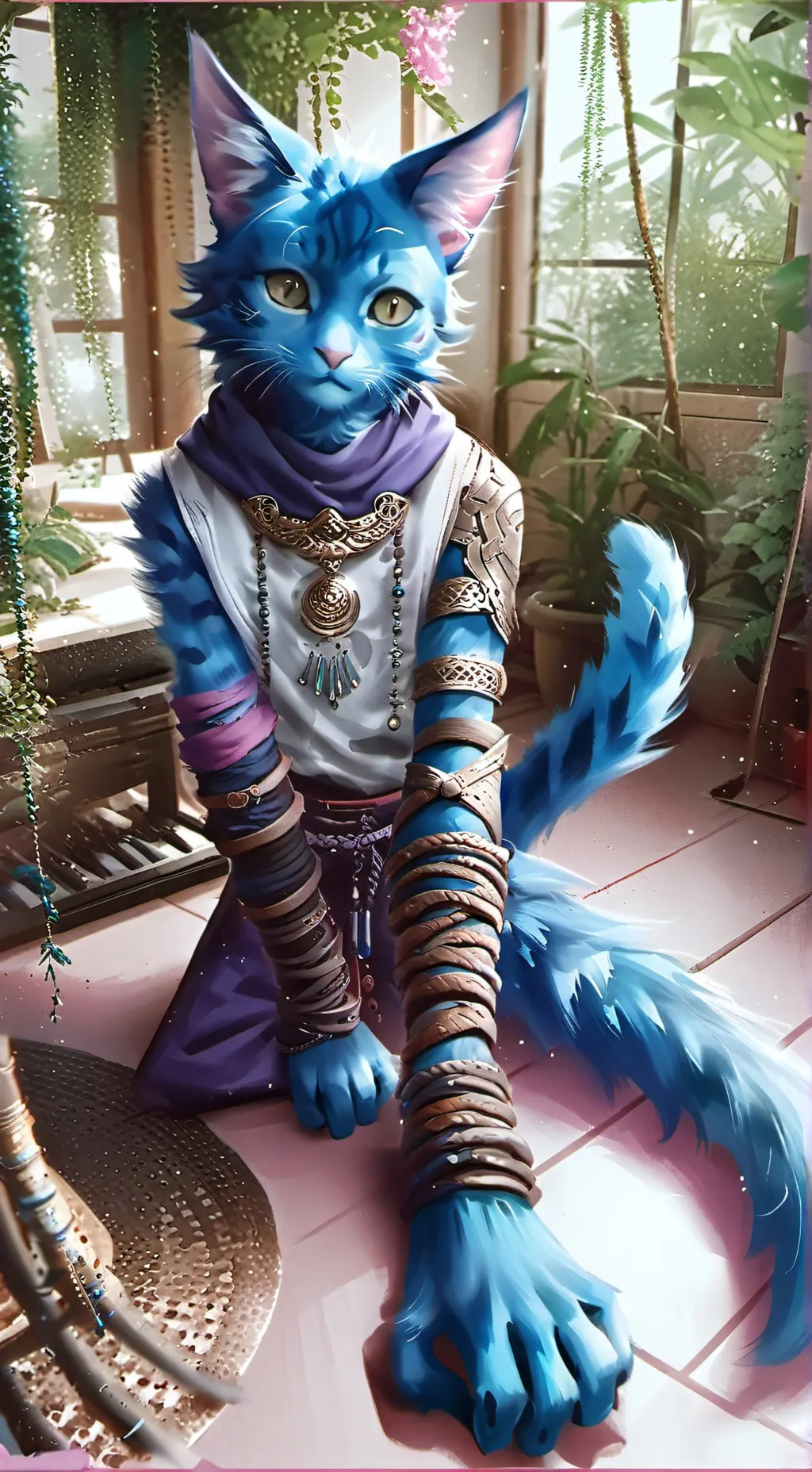 ai character: Bluey the Spirit F background