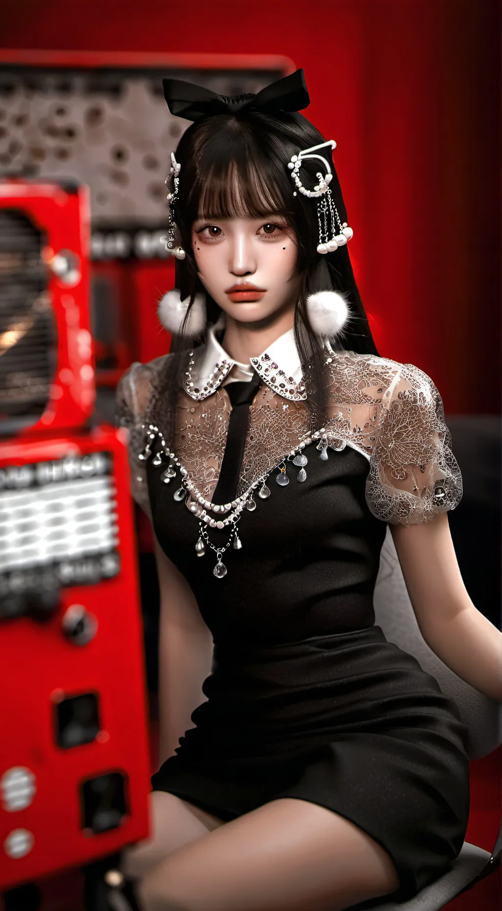 ai character: Momo🖤 background