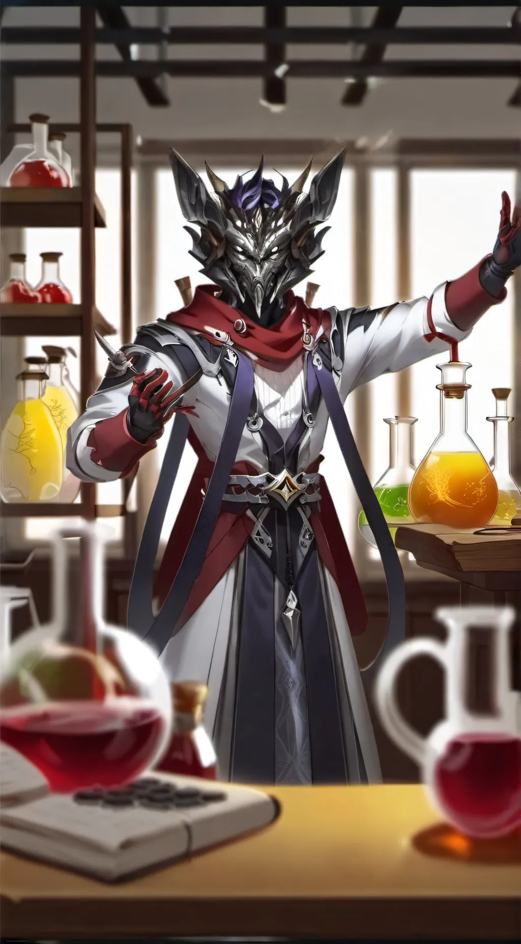 ai character: mha lab background