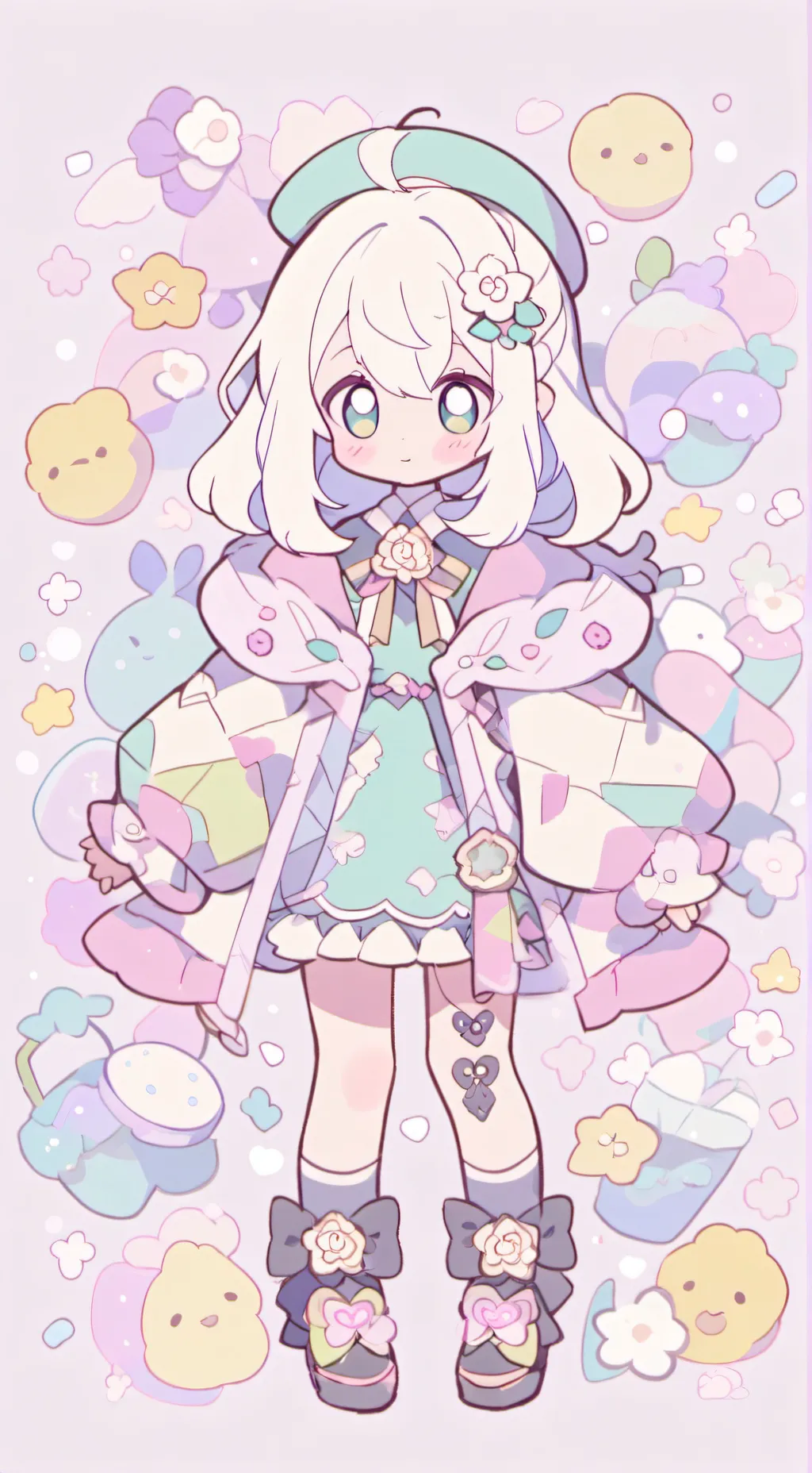 ai character: Eden lepidoptera  background