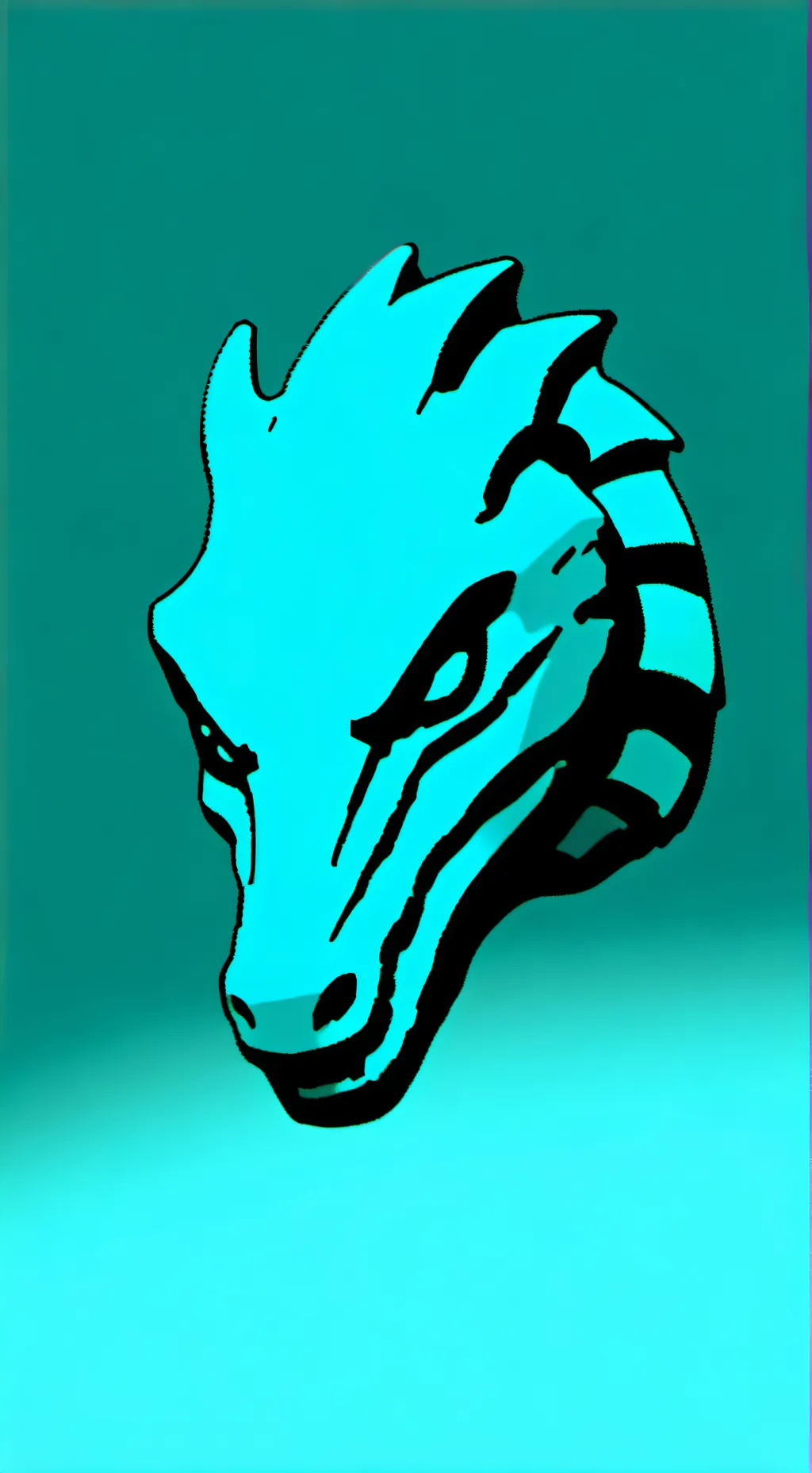 ai character: cyan background