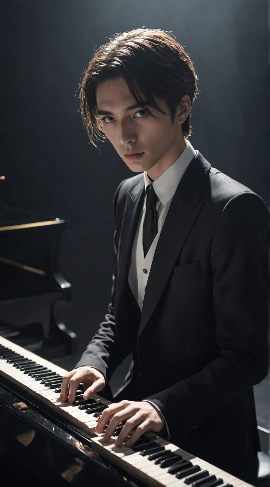 ai character: Sheet Music Boss background