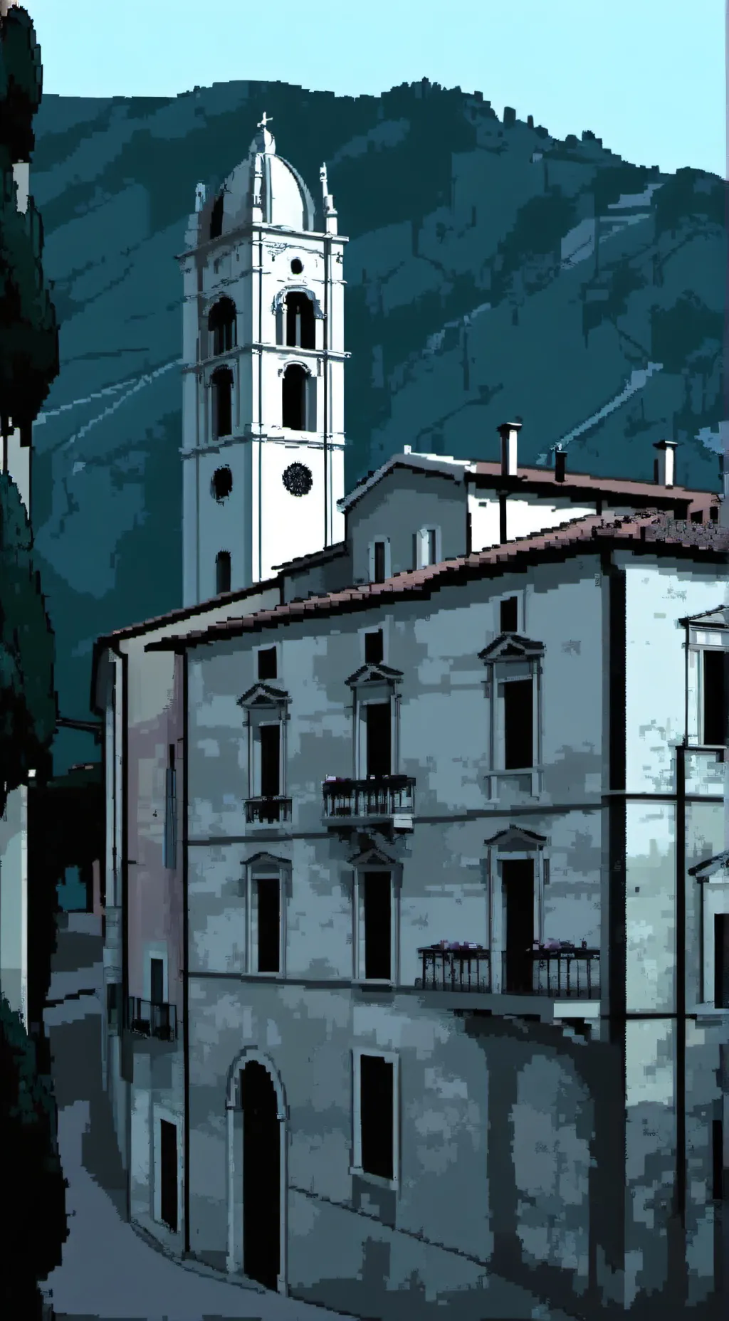 ai character: Dw (in a city)  background