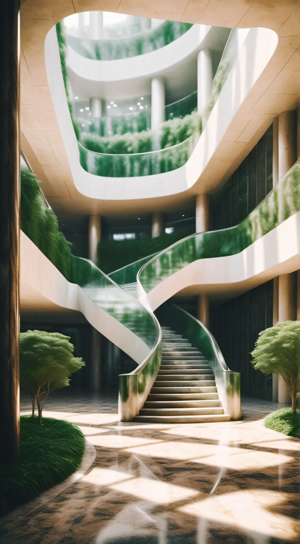 ai character: 3 floor mall RPG background