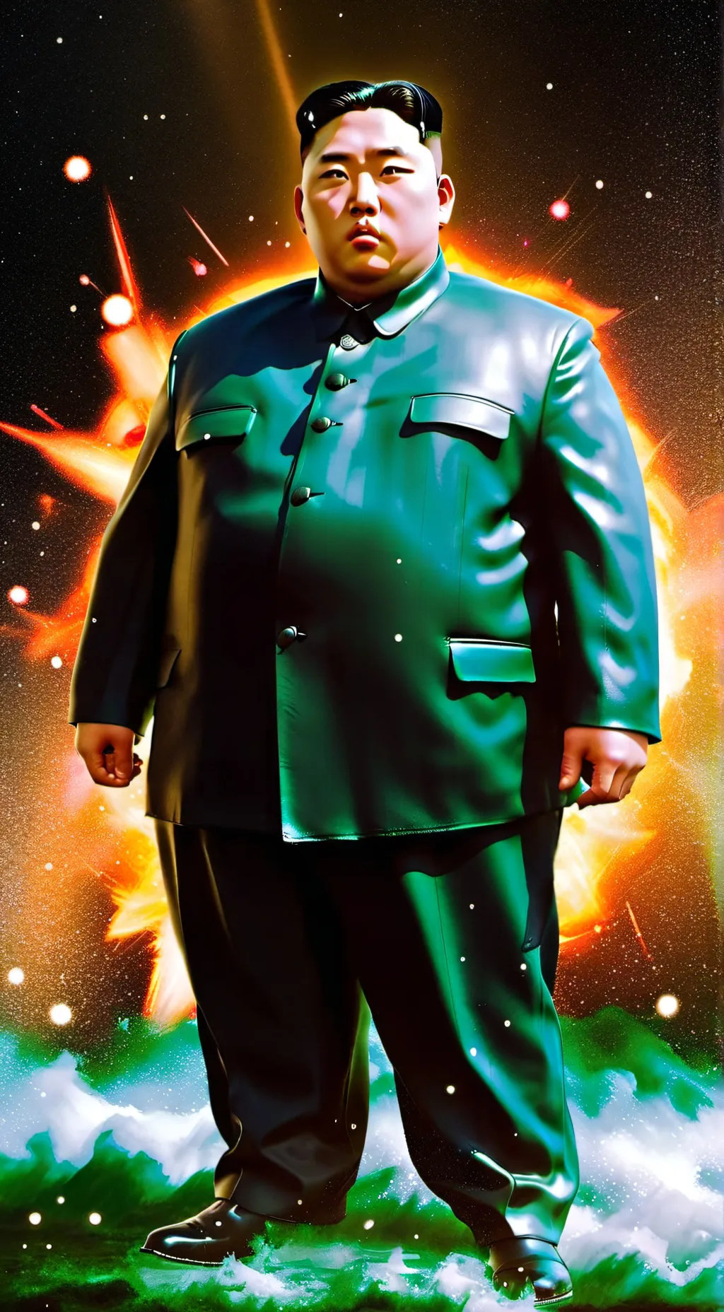 ai character: Mha + Kim Jung Un background