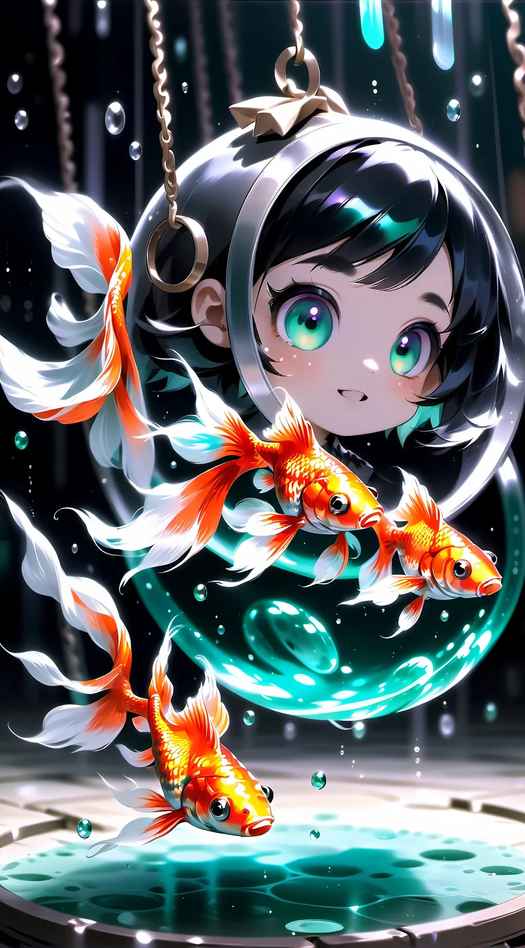 ai character: Goldfish Spirit background