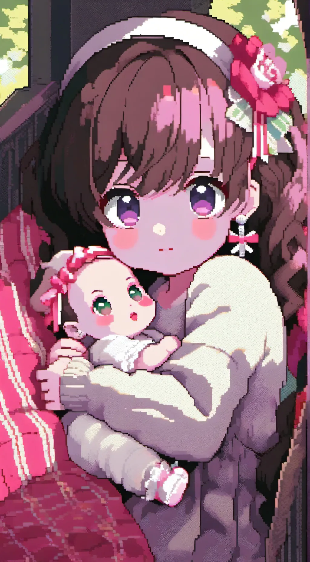 ai character: mia y sara background