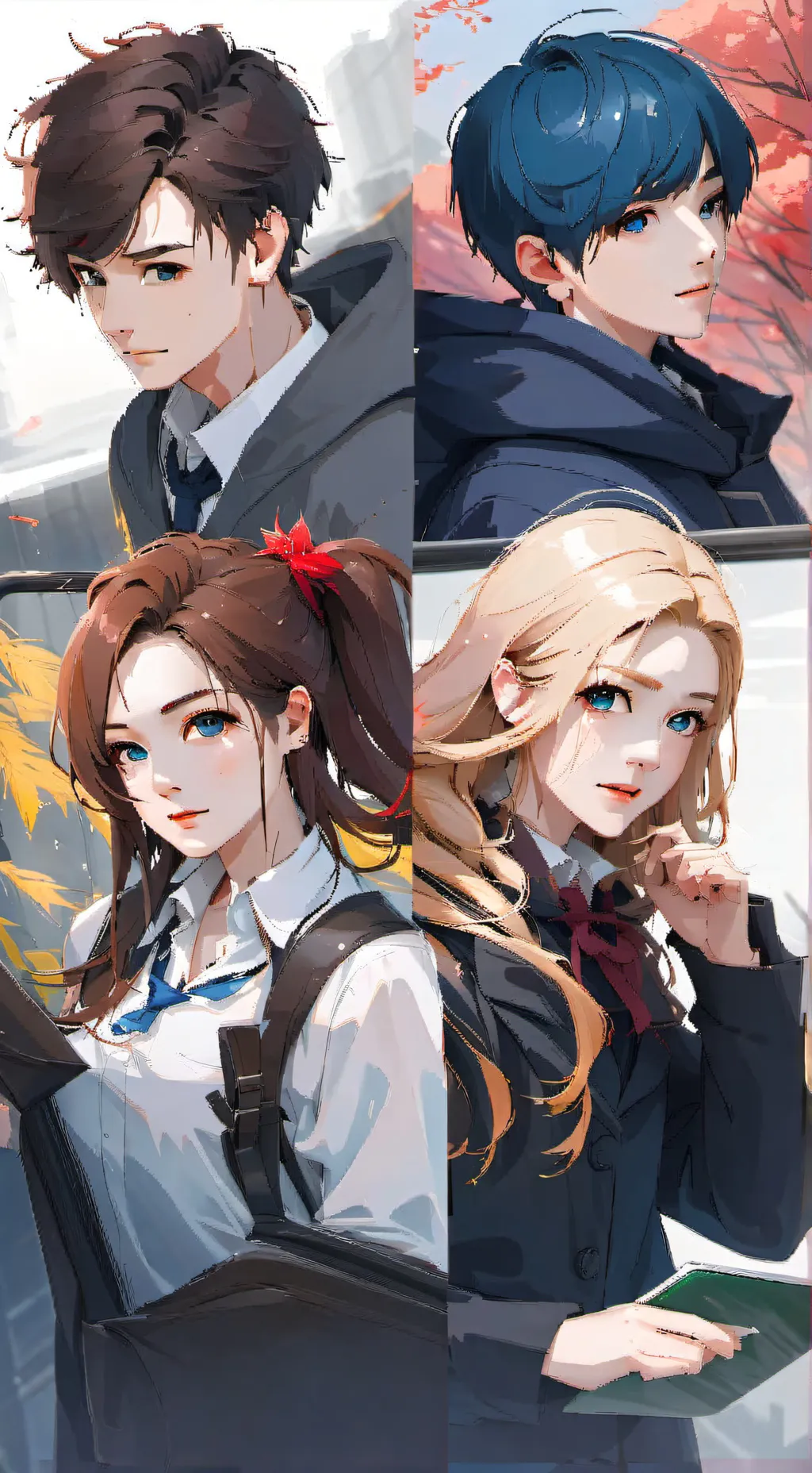 ai character: School life  background