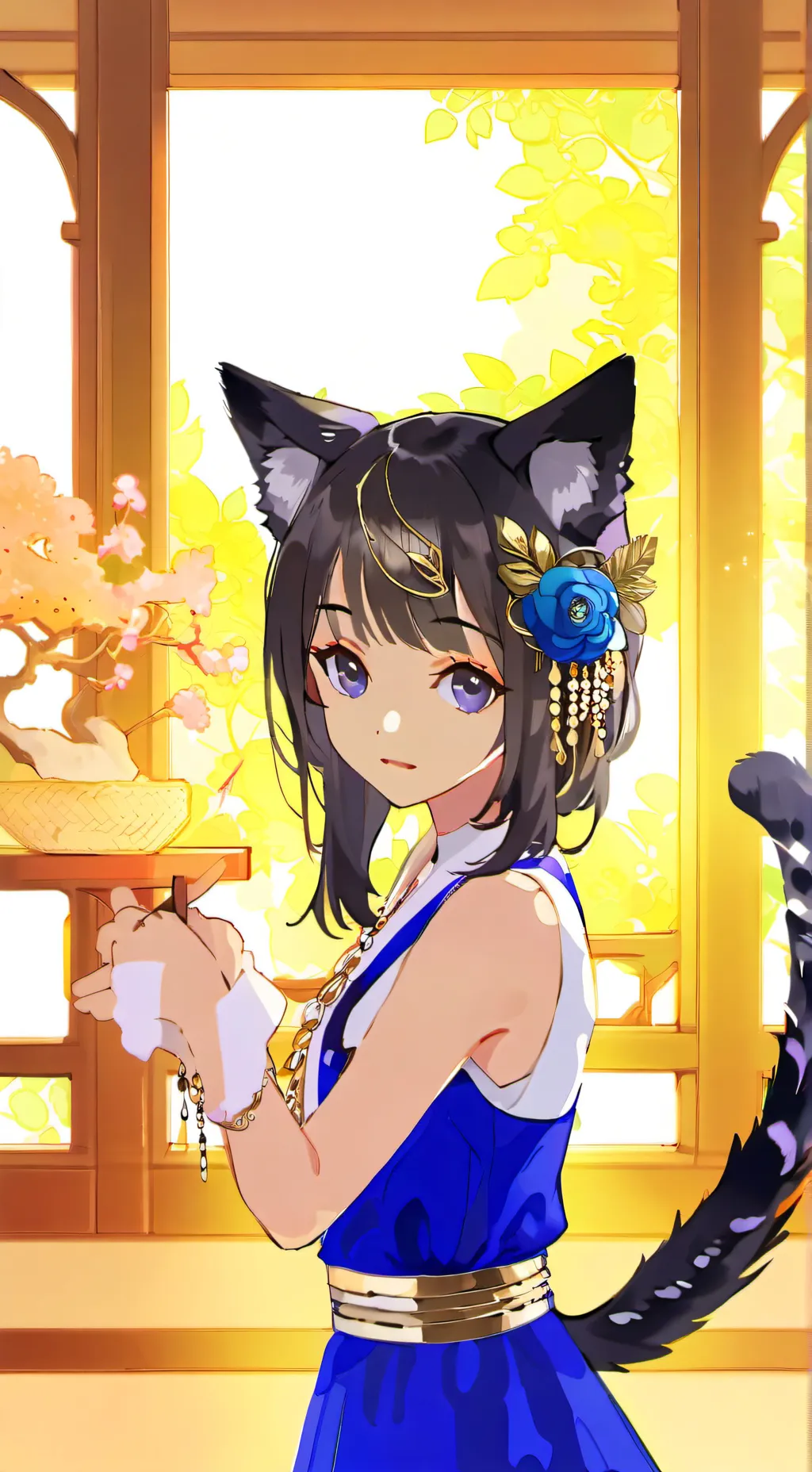 ai character: Peacock Purr background