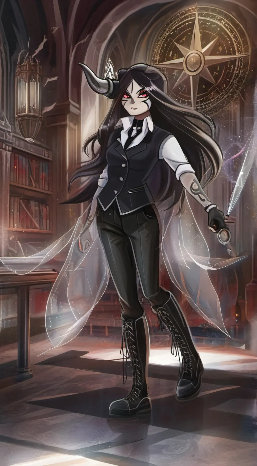 ai character: Miss Circle background