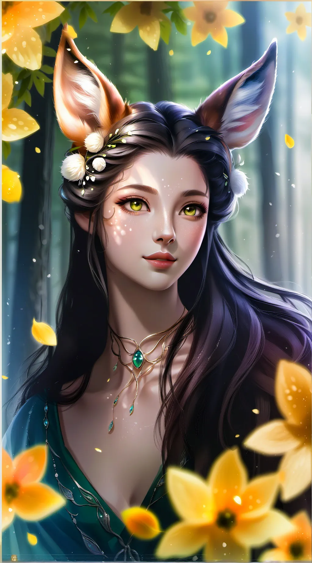 ai character: Fawn Spirit Furry background