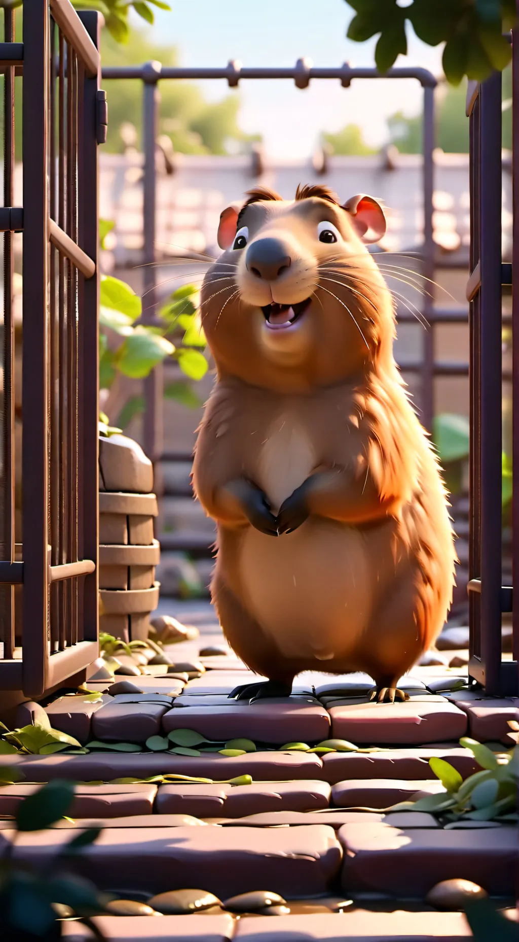 ai character: ch at the zoo  background