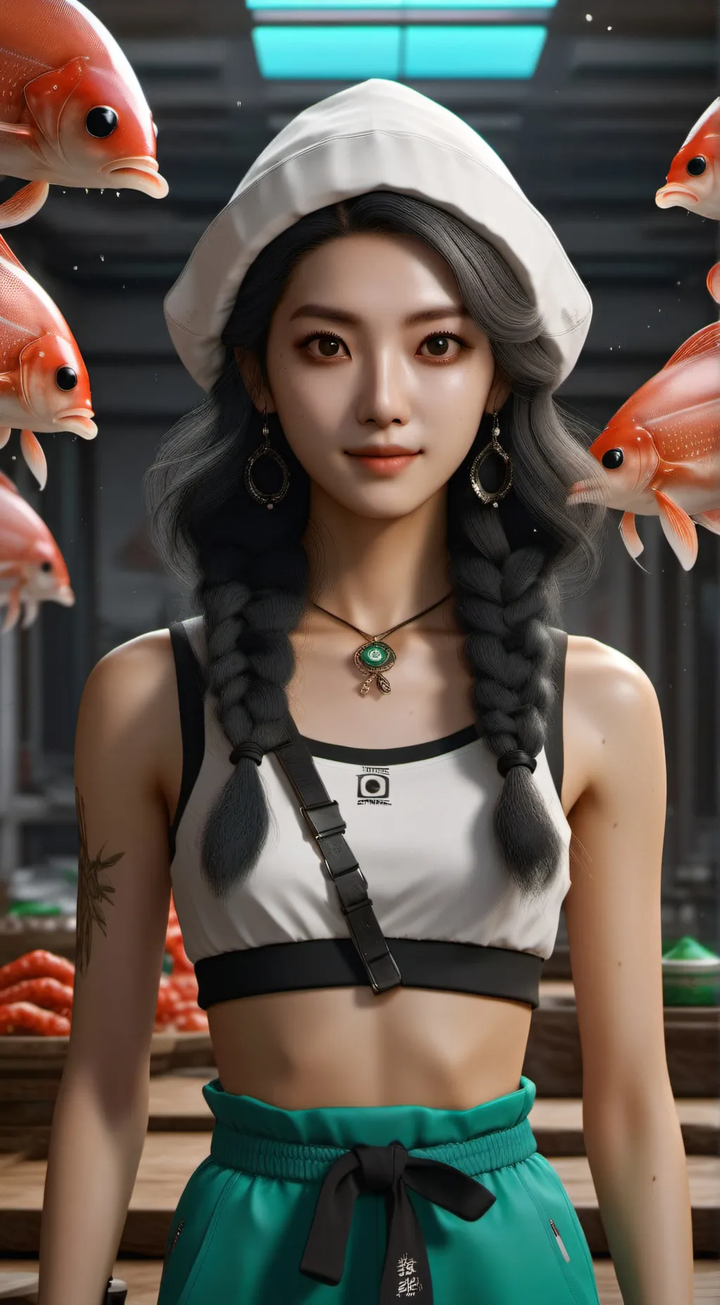 ai character: squid game  background