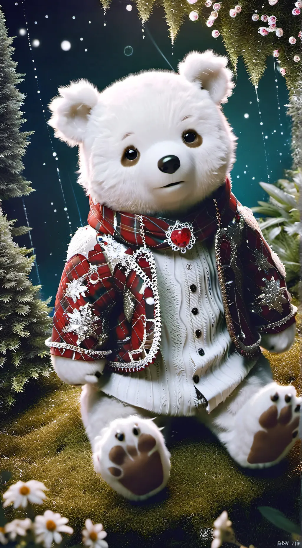 ai character: magical bear background