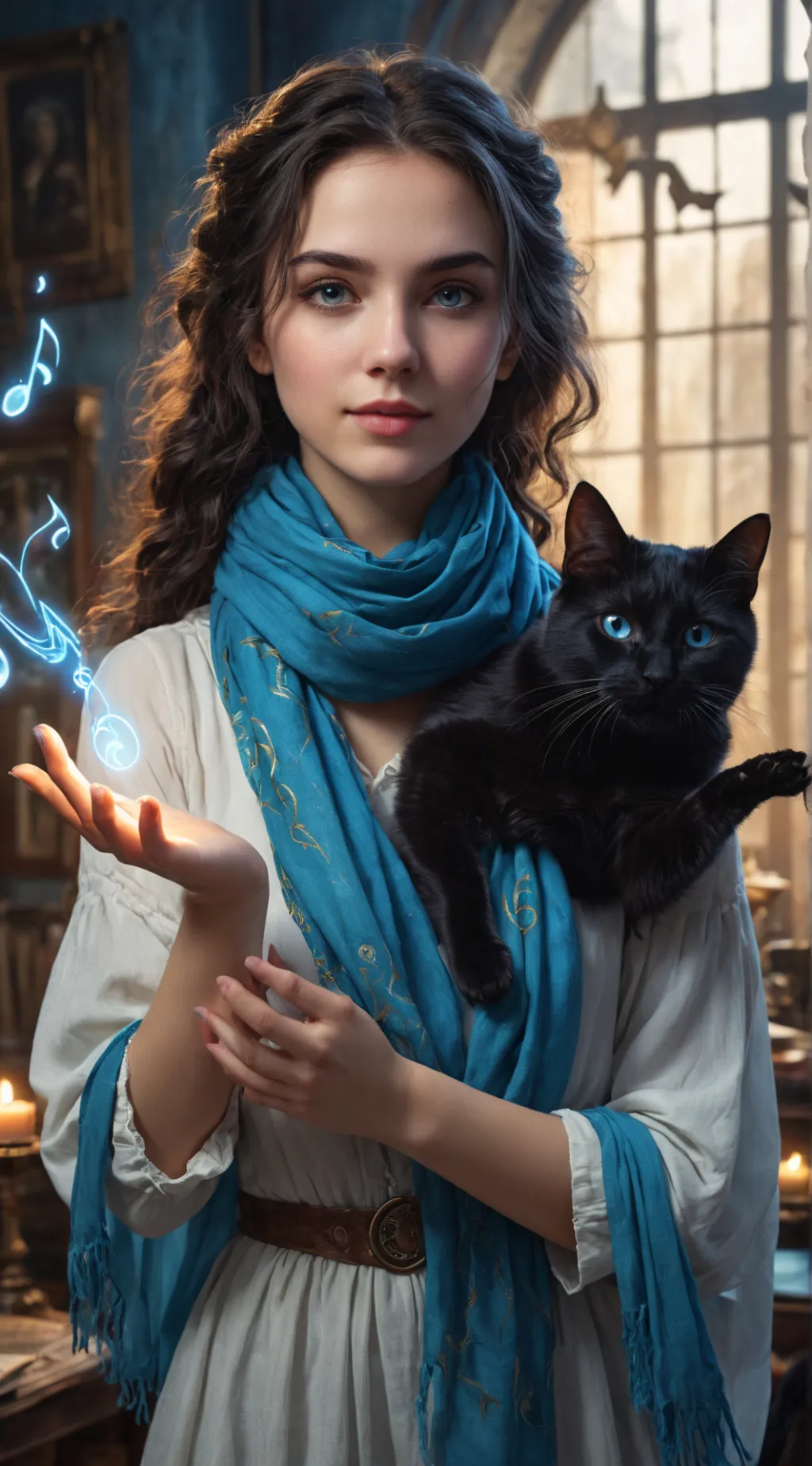 ai character: Zephyra Arcane background