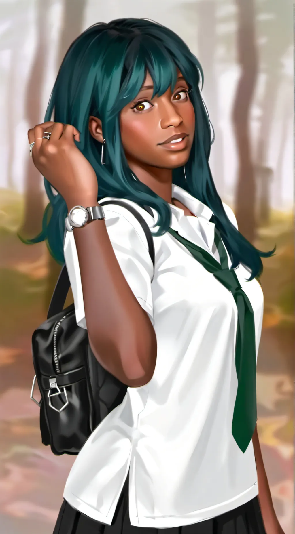 ai character: Gwen ￼ background