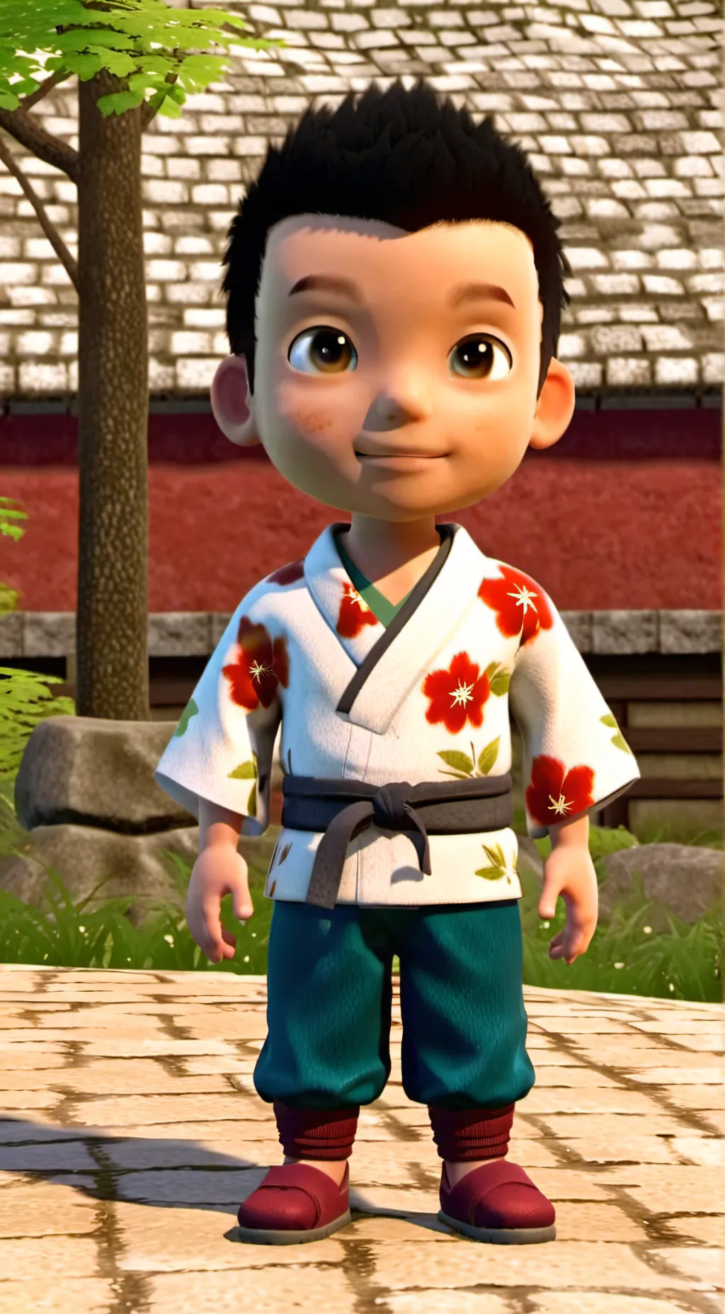 ai character: Polossano kid boy background