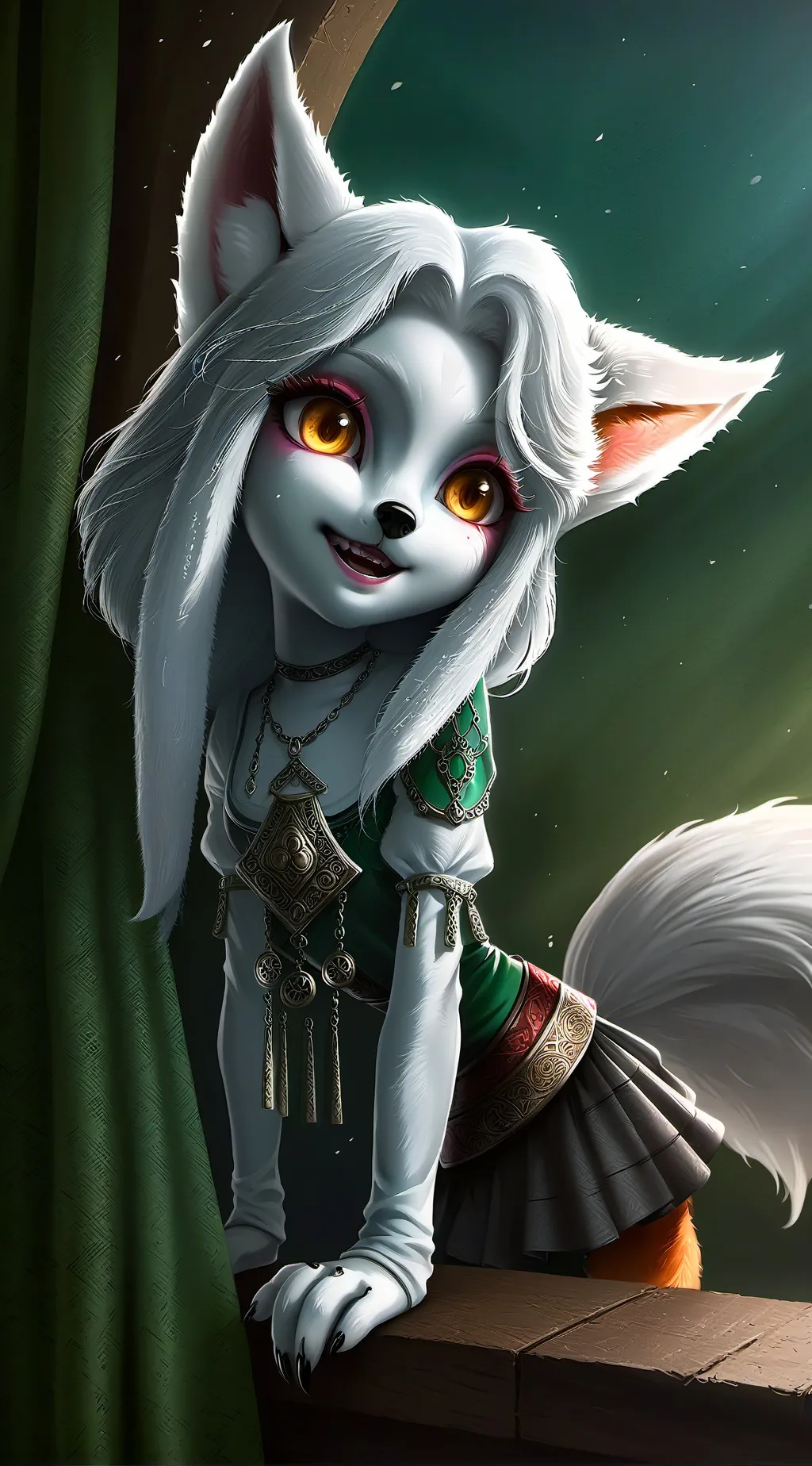 ai character: Kayla the Fox Spirit background
